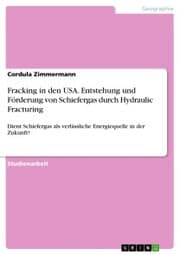 Cover von Fracking in den USA. Entstehung und Förderung von Schiefergas durch Hydraulic Fracturing
