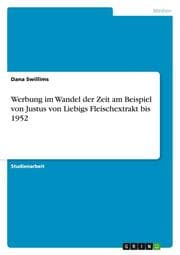 Cover von Werbung im Wandel der Zeit am Beispiel von Justus von Liebigs Fleischextrakt bis 1952