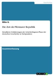 Cover von Die Zeit der Weimarer Republik