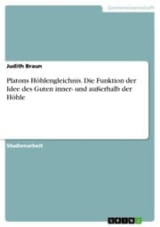 Cover von Platons Höhlengleichnis. Die Funktion der Idee des Guten inner- und außerhalb der Höhle