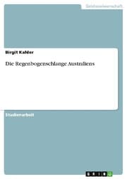 Cover von Die Regenbogenschlange Australiens