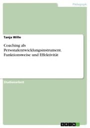 Cover von Coaching als Personalentwicklungsinstrument. Funktionsweise und Effektivität