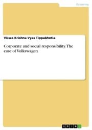 Cover von Corporate and social responsibility. The case of Volkswagen