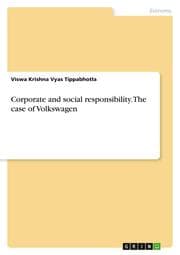 Cover von Corporate and social responsibility. The case of Volkswagen