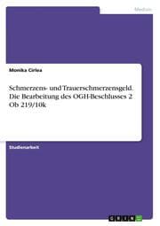 Cover von Schmerzens- und Trauerschmerzensgeld. Die Bearbeitung des OGH-Beschlusses 2 Ob 219/10k
