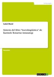 Cover von Síntesis del libro 'Sociolingüística' de Karmele Rotaetxe Amusategi