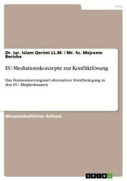 Cover von EU-Mediationskonzepte zur Konfliktlösung