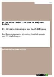Cover von EU-Mediationskonzepte zur Konfliktlösung