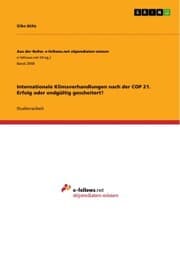 Cover von Internationale Klimaverhandlungen nach der COP 21. Erfolg oder endgültig gescheitert?