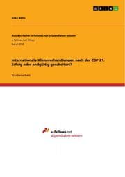 Cover von Internationale Klimaverhandlungen nach der COP 21. Erfolg oder endgültig gescheitert?