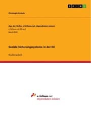 Cover von Soziale Sicherungssysteme in der EU