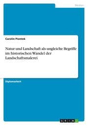 Cover von Natur und Landschaft als ungleiche Begriffe im historischen Wandel der Landschaftsmalerei