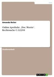 Cover von Online Apotheke 'Doc Morris'. Rechtssache C-322/01