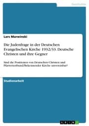 Cover von Die Judenfrage in der Deutschen Evangelischen Kirche 1932/33. Deutsche Christen und ihre Gegner