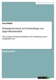 Cover von Primärprävention zur Vermeidung von Jugendkriminalität
