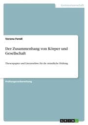 Cover von Der Zusammenhang von Körper und Gesellschaft
