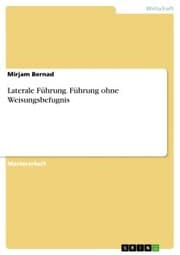 Cover von Laterale Führung. Führung ohne Weisungsbefugnis