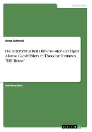 Cover von Die intertextuellen Dimensionen der Figur Alonso Gieshüblers in Theodor Fontanes 'Effi Briest'