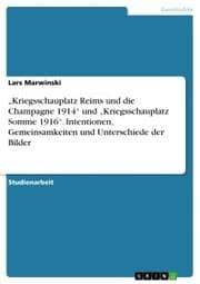Cover von 'Kriegsschauplatz Reims und die Champagne 1914' und 'Kriegsschauplatz Somme 1916'. Intentionen, Gemeinsamkeiten und Unterschiede der Bilder