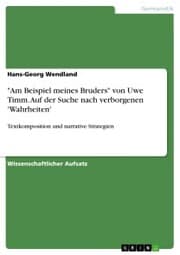 Cover von 'Am Beispiel meines Bruders' von Uwe Timm. Auf der Suche nach verborgenen 'Wahrheiten'