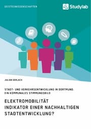 Cover von Elektromobilität. Indikator einer nachhaltigen Stadtentwicklung?