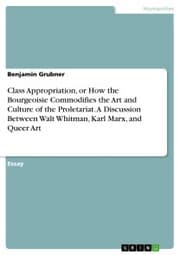Cover von Class Appropriation, or How the Bourgeoisie Commodifies the Art and Culture of the Proletariat. A Discussion Between Walt Whitman, Karl Marx, and Queer Art