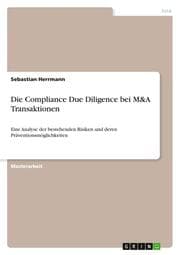 Cover von Die Compliance Due Diligence bei M&A Transaktionen