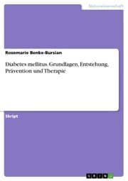 Cover von Diabetes mellitus. Grundlagen, Entstehung, Prävention und Therapie