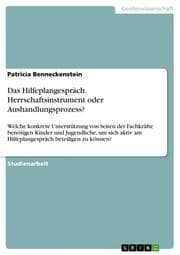 Cover von Das Hilfeplangespräch. Herrschaftsinstrument oder Aushandlungsprozess?
