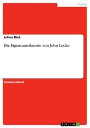 Cover von Die Eigentumstheorie von John Locke
