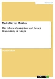 Cover von Das Schattenbanksystem und dessen Regulierung in Europa