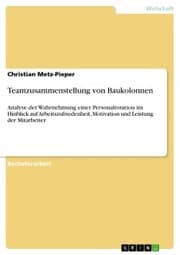 Cover von Teamzusammenstellung von Baukolonnen