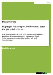 Cover von Doping in Spitzensport, Studium und Beruf im Spiegel der Presse