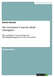 Cover von Die Generation Y und der ideale Arbeitgeber