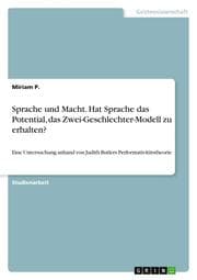 Cover von Sprache und Macht. Hat Sprache das Potential, das Zwei-Geschlechter-Modell zu erhalten?