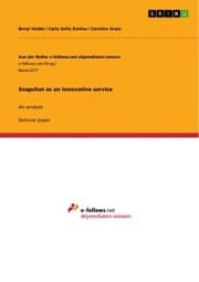 Cover von Snapchat as an innovative service