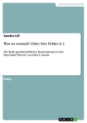 Cover von Was ist normal? Oder: Der Fehler A.1