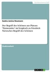 Cover von Der Begriff des Schönen aus Platons 'Parmenides' im Vergleich zu Friedrich Nietzsches Begriff des Schönen