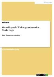 Cover von Grundlegende Wirkungsweisen des Marketings