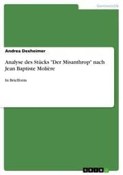 Cover von Analyse des Stücks 'Der Misanthrop' nach Jean Baptiste Molière