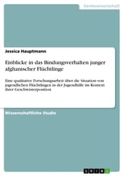Cover von Einblicke in das Bindungsverhalten junger afghanischer Flüchtlinge