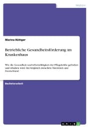 Cover von Betriebliche Gesundheitsförderung im Krankenhaus