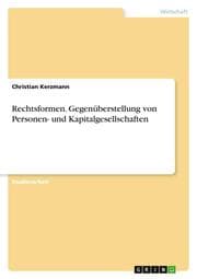 Cover von Rechtsformen. Gegenüberstellung von Personen- und Kapitalgesellschaften