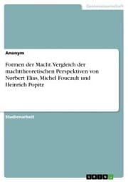 Cover von Formen der Macht. Vergleich der machttheoretischen Perspektiven von Norbert Elias, Michel Foucault und Heinrich Popitz