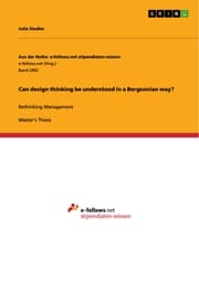 Cover von Can design thinking be understood in a Bergsonian way?
