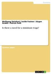 Cover von Is there a need for a minimum wage?