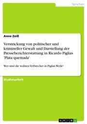 Cover von Verstrickung von politischer und krimineller Gewalt und Darstellung der Presseberichterstattung in Ricardo Piglias 'Plata quemada'