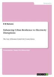 Cover von Enhancing Urban Resilience to Electricity Disruptions