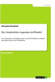 Cover von Die Gnadenlehre Augustins im Wandel