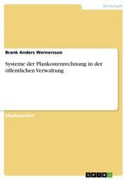 Cover von Systeme der Plankostenrechnung in der öffentlichen Verwaltung
